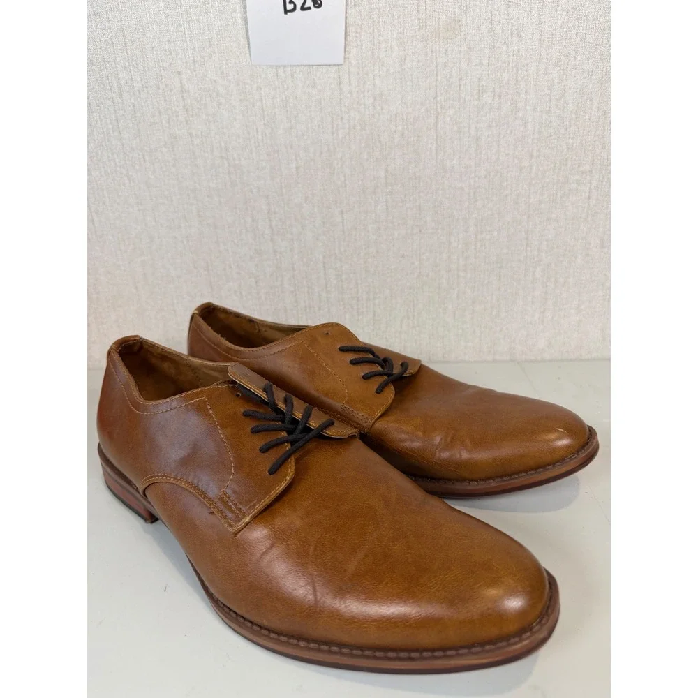 Goodfellow & Co Shoes Mens 10 Benton Lace‎ Up Dress Oxford Brown Faux Leather